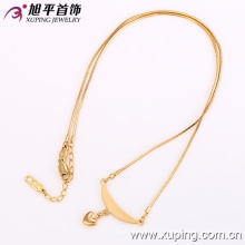 42132 Xuping Costume Heart Charms collar con 18 quilates chapado en oro